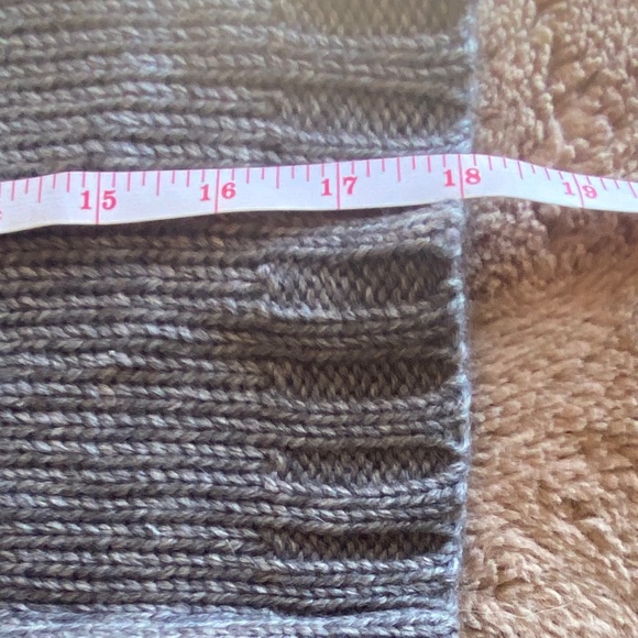 Joe Chunky Grey Sweater with Cowl Neck/Turtleneck and 3/4 Bell Sleeves, Size S - Picture 9 of 10
